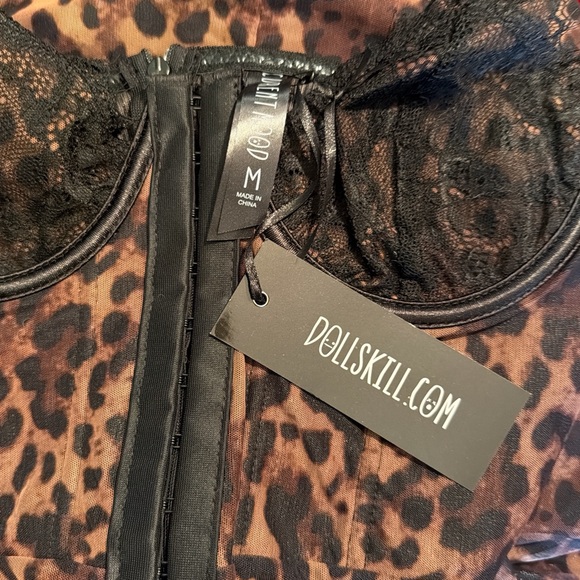 Dolls Kill Leopard Lace Detail Dress - Picture 4 of 4